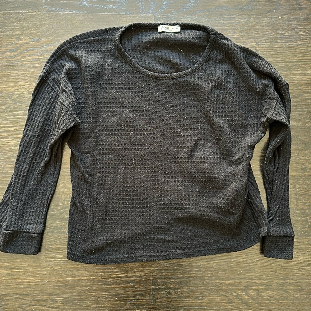 Pinc girls size Xl black waffle pattern